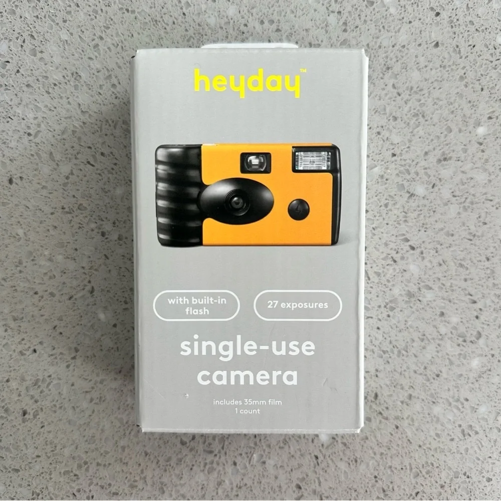 heyday Yellow and Black Disposable Camera